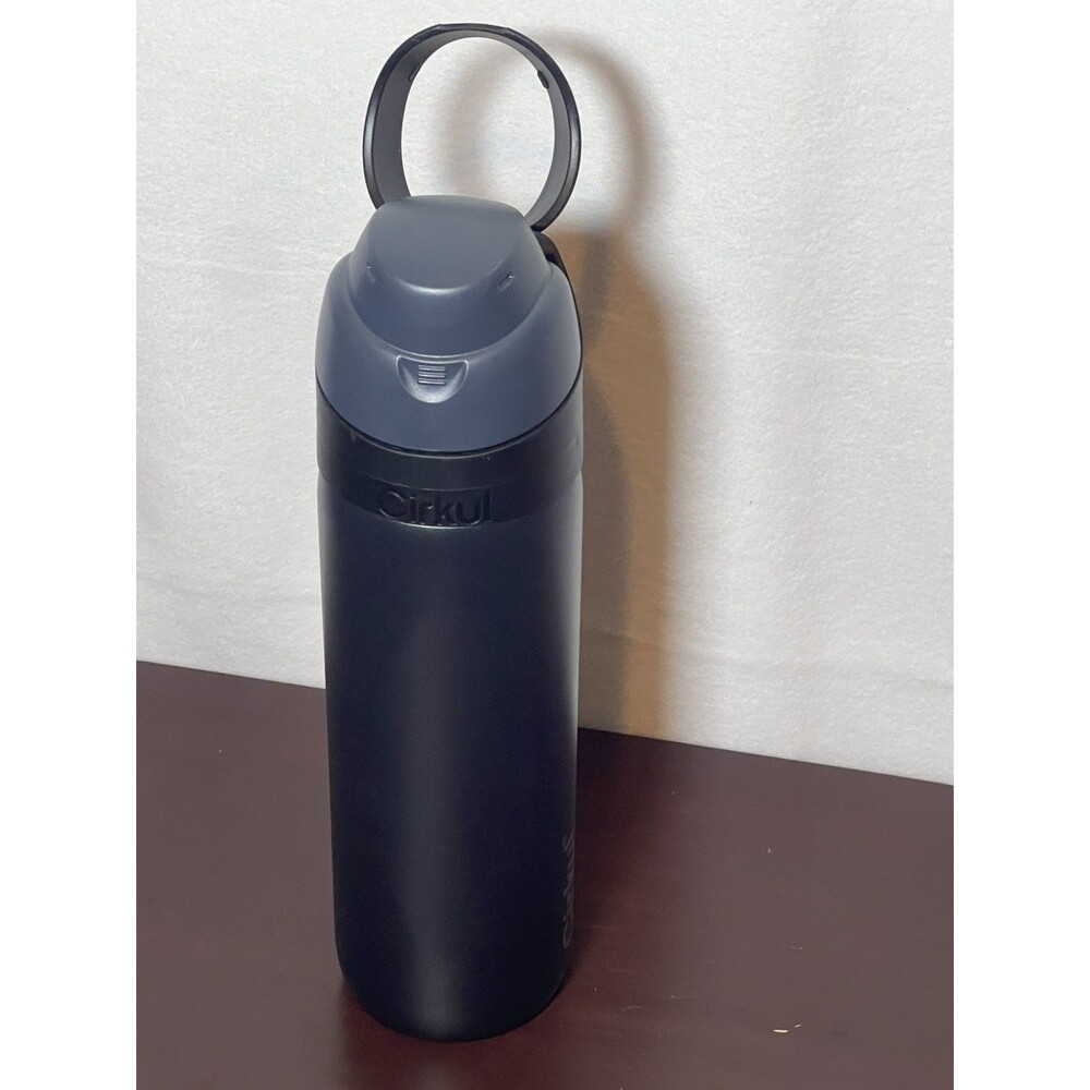 Cirkul 26oz StrawSipFlip WaterBottle Stainless Steel Double Wall Insulated Black